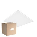 Multipack 4x Ledvance LED Panel Comfort Aluminium White 28W 3640lm - 840 Cool White | 62.5x62.5cm - UGR < 19
