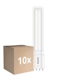 Multipack 10x Philips CorePro PL-L LED Bulb HF 8W - 840 Cool White | 4-Pin - Replaces 18W