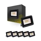 Multipack 6x Bright Choice LED Floodlight 20W 2000lm 100D - 830 Warm White | IP66 - Symmetrical