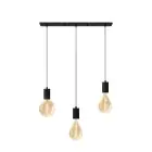 Calex XXL Gold Filament Complete Set - Including 3 XXL Bulbs + Cordset Rectangular base